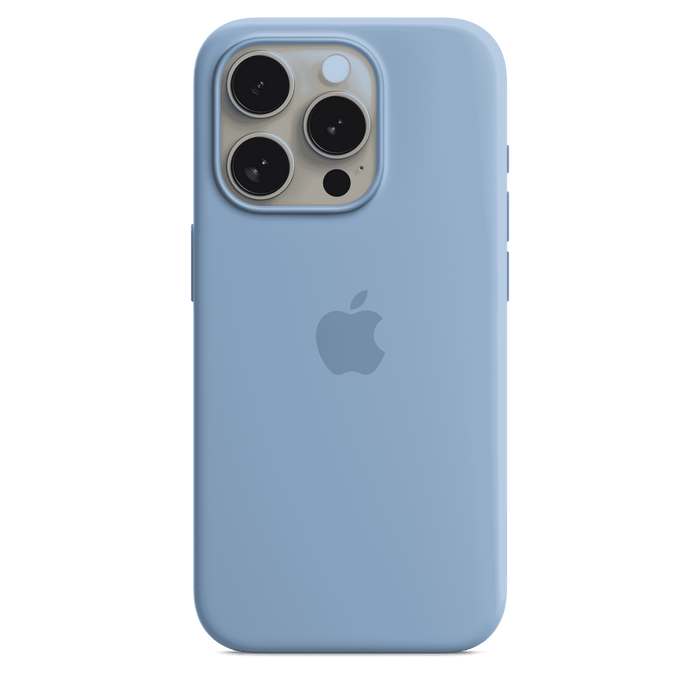 iPhone 15 Pro Silicone Case with MagSafe - Winter Blue