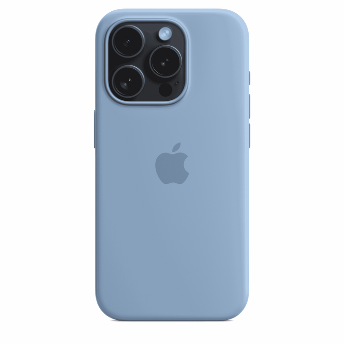 iPhone 15 Pro Silicone Case with MagSafe - Winter Blue