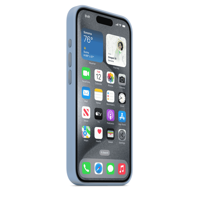 iPhone 15 Pro Silicone Case with MagSafe - Winter Blue