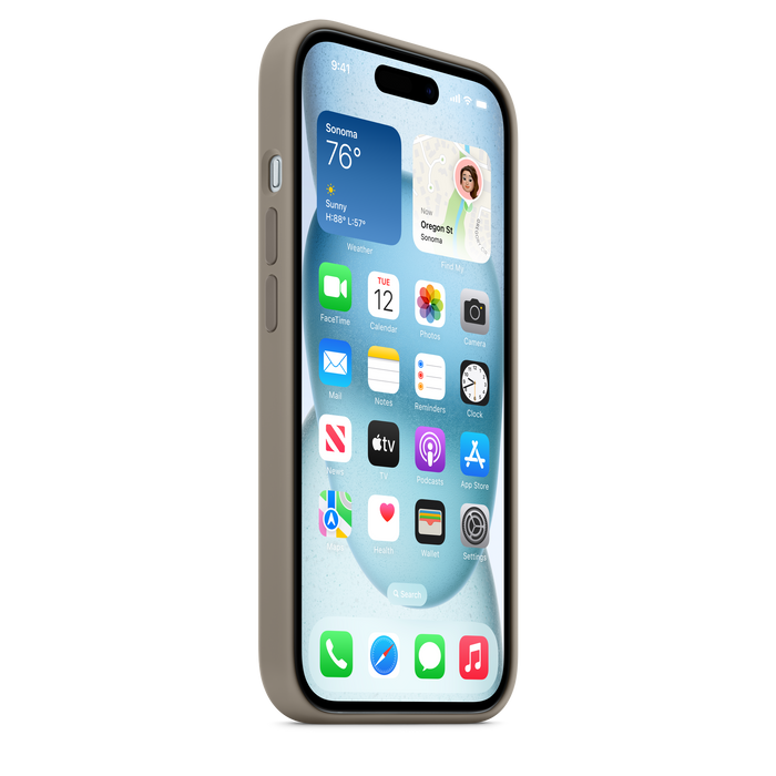 iPhone 15 Silicone Case with MagSafe - Clay