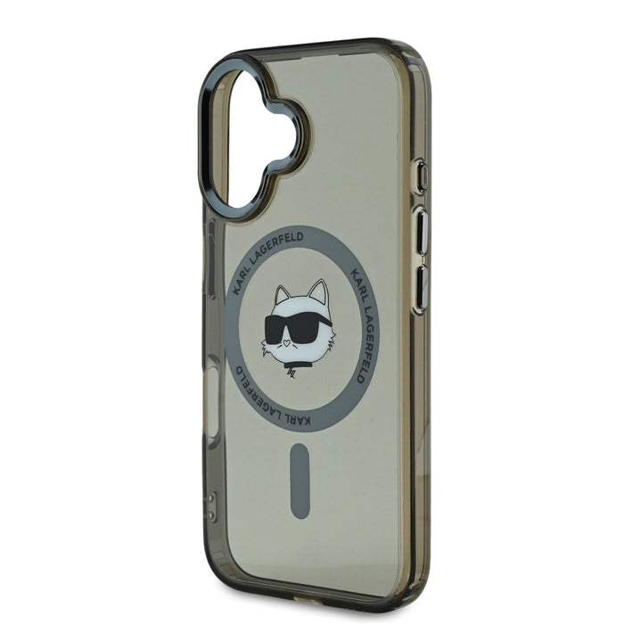 เคสกันกระแทก iPhone 16 Karl Choupette Head รองรับ MagSafe สี Black