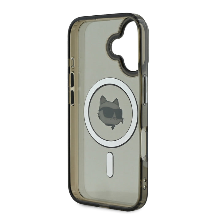 เคสกันกระแทก iPhone 16 Karl Choupette Head รองรับ MagSafe สี Black