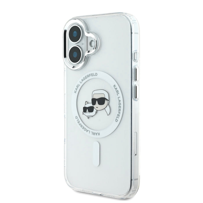เคสกันกระแทก iPhone 16 Karl Karl-Choupette Head รองรับ MagSafe สี White