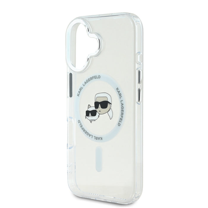 เคสกันกระแทก iPhone 16 Karl Karl-Choupette Head รองรับ MagSafe สี White