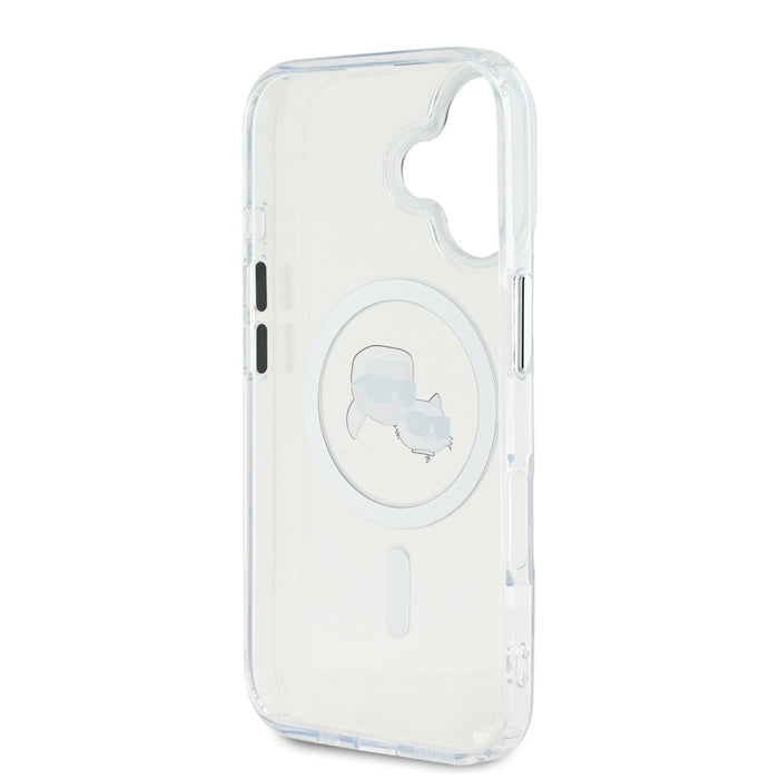 เคสกันกระแทก iPhone 16 Karl Karl-Choupette Head รองรับ MagSafe สี White