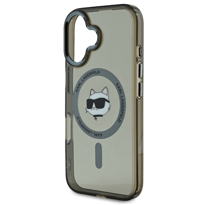 เคสกันกระแทก iPhone 16 Plus Karl Choupette Head รองรับ MagSafe สี Black