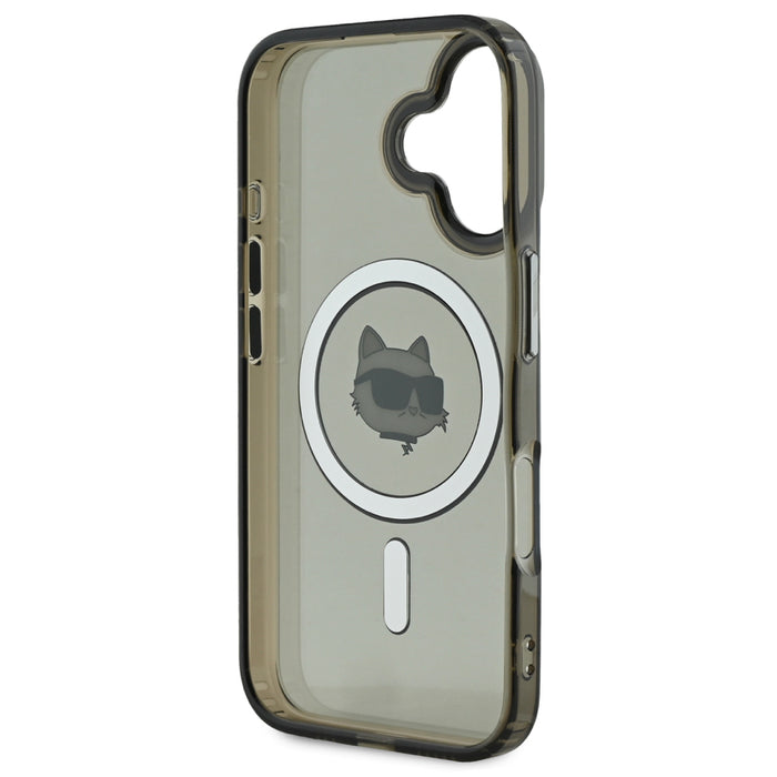 เคสกันกระแทก iPhone 16 Plus Karl Choupette Head รองรับ MagSafe สี Black
