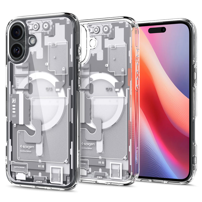 เคสกันกระแทก iPhone 16 Plus Spigen Ultra Hybrid Magfit สี Zero One White