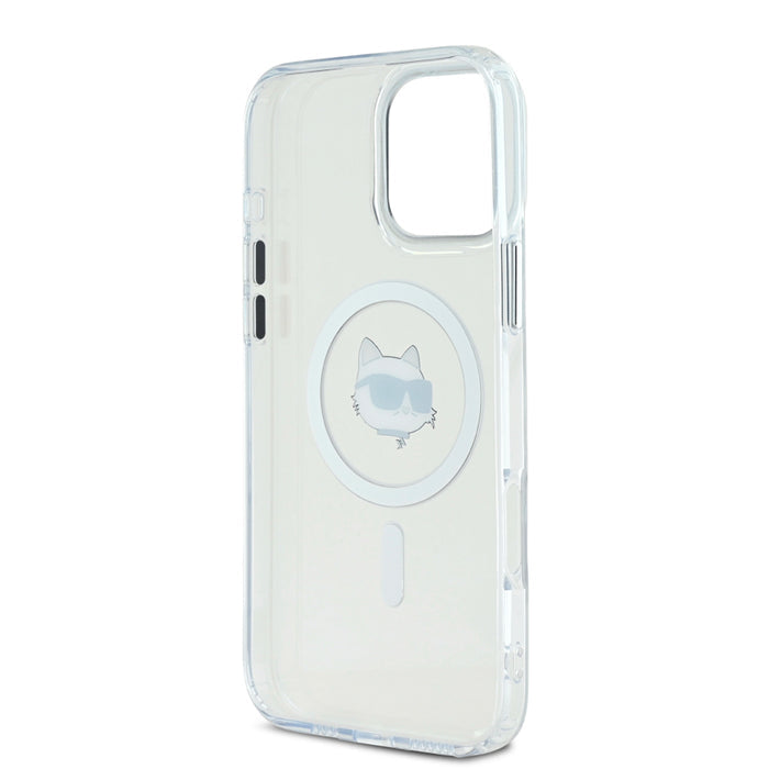 เคสกันกระแทก iPhone 16 Pro Karl Choupette Head รองรับ MagSafe สี White
