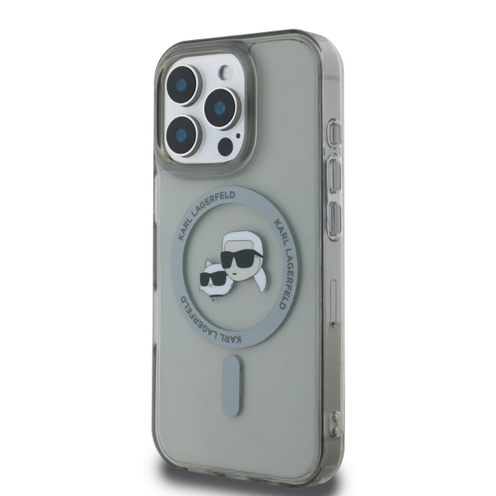 เคสกันกระแทก iPhone 16 Pro Karl Karl-Choupette Head รองรับ MagSafe สี Black