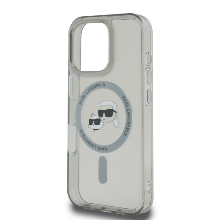 เคสกันกระแทก iPhone 16 Pro Karl Karl-Choupette Head รองรับ MagSafe สี Black