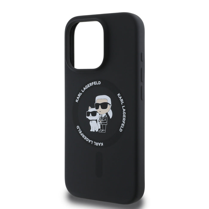 เคสซิลิโคน iPhone 16 Pro Karl Lagerfeld Karl-Choupette รองรับ MagSafe สี Black