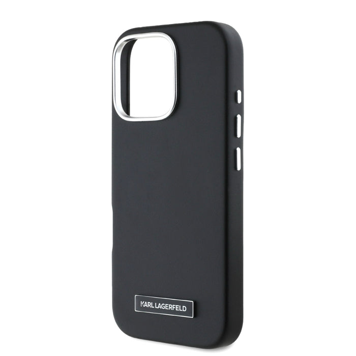 เคสกันกระแทก iPhone 16 Pro Karl MagSafe PU Full Wrapped สี Black