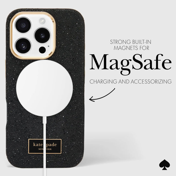 เคสกันกระแทก iPhone 16 Pro Kate Spade Crystal Pave MagSafe สี Nightfall