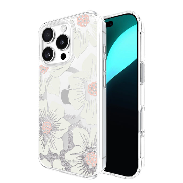 เคสกันกระแทก iPhone 16 Pro Kate Spade Liquid Glitter MagSafe สี Hollyhock