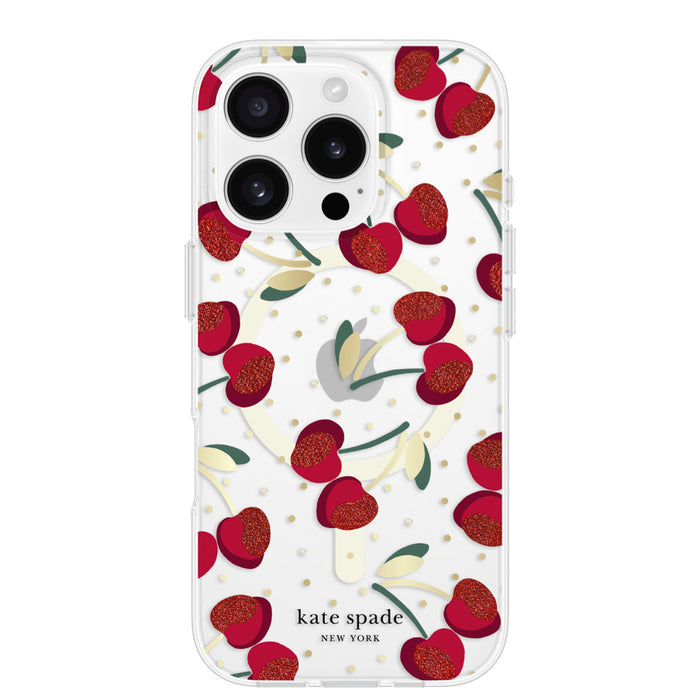เคสกันกระแทก iPhone 16 Pro Kate Spade Prints MagSafe ลาย Cherry Dot