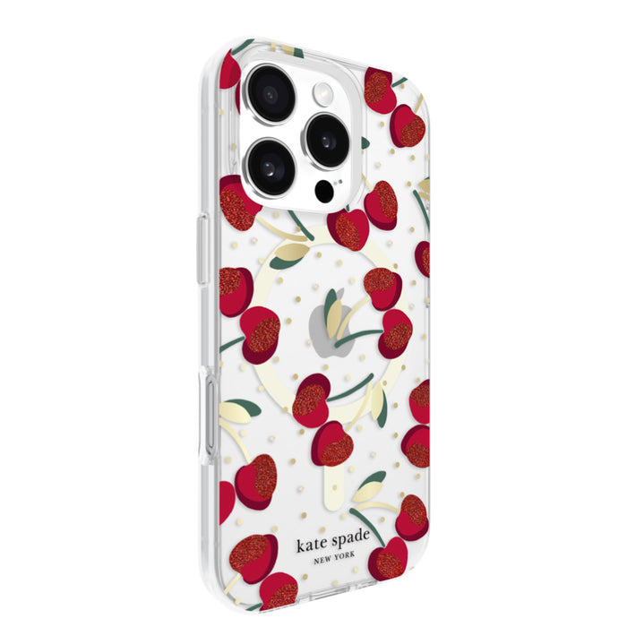 เคสกันกระแทก iPhone 16 Pro Kate Spade Prints MagSafe ลาย Cherry Dot