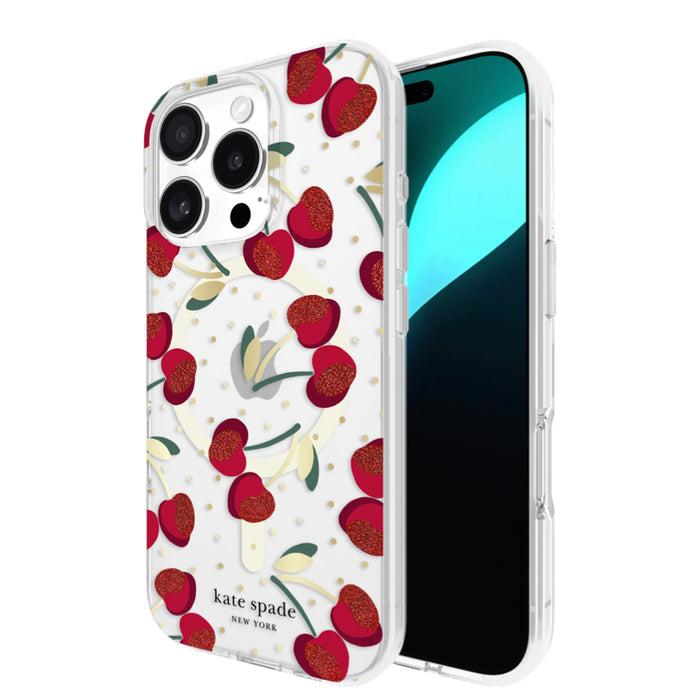 เคสกันกระแทก iPhone 16 Pro Kate Spade Prints MagSafe ลาย Cherry Dot