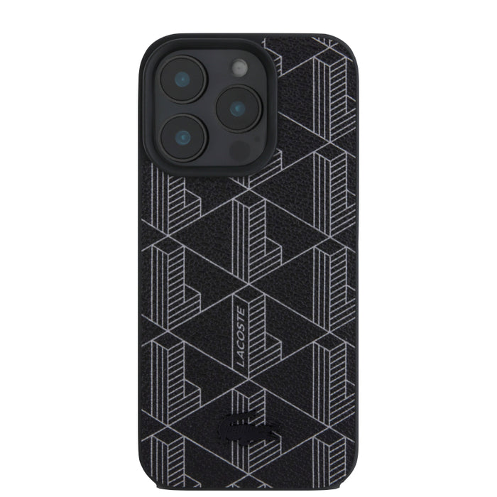 เคสกันกระแทก iPhone 16 Pro Lacoste MagSafe Hard Case PVC Monogram สี Black