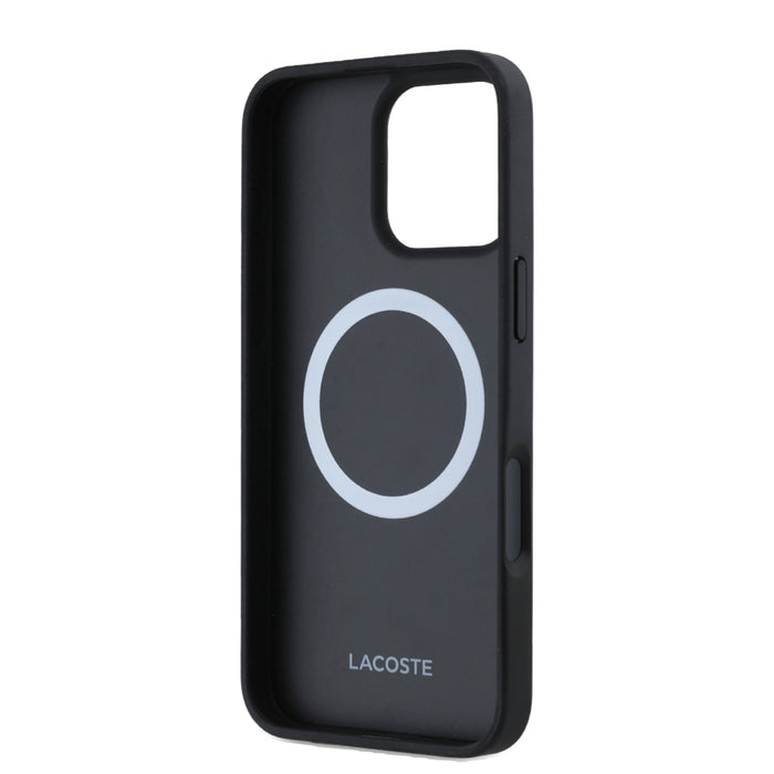 เคสกันกระแทก iPhone 16 Pro Lacoste MagSafe Hard Case PVC Monogram สี Black