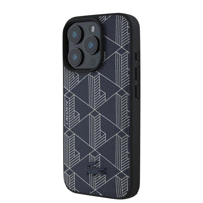 เคสกันกระแทก iPhone 16 Pro Lacoste MagSafe Hard Case PVC Monogram สี Navy