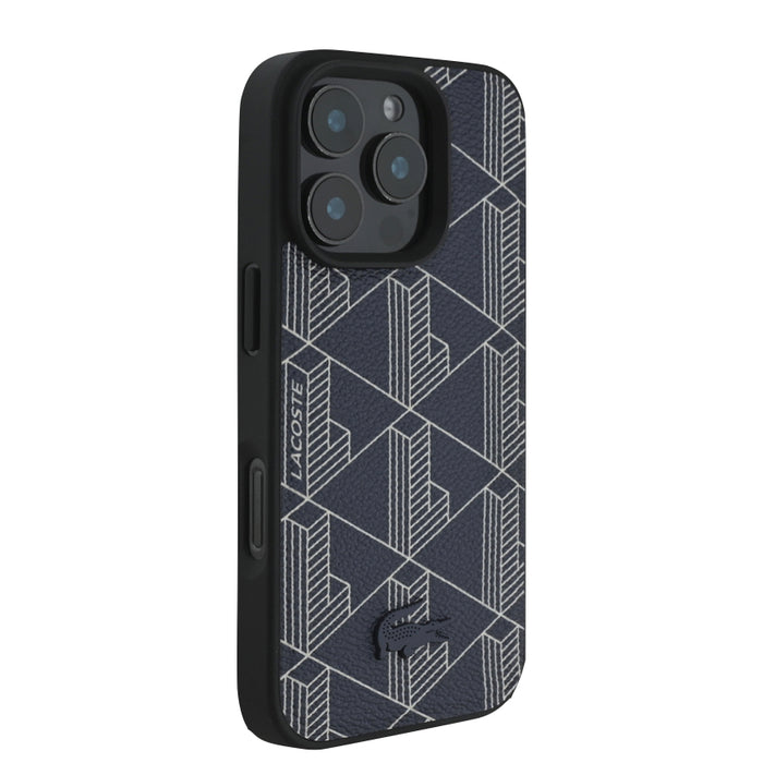 เคสกันกระแทก iPhone 16 Pro Lacoste MagSafe Hard Case PVC Monogram สี Navy