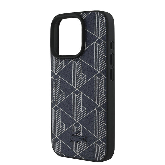 เคสกันกระแทก iPhone 16 Pro Lacoste MagSafe Hard Case PVC Monogram สี Navy