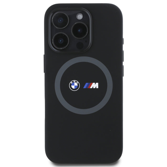 เคสไอโฟน M Mag Liquid Silicone สำหรับ iPhone 16 Pro Max สี Black แบรนด์ BMW