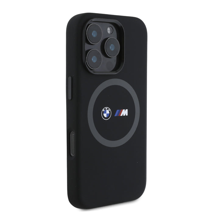 iPhone 16 Pro Max เคสซิลิโคน Bmw M MagSafe Liquid Silicone สี Black