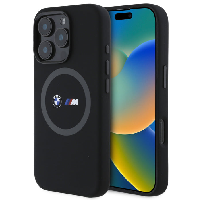 iPhone 16 Pro Max เคสซิลิโคน Bmw M MagSafe Liquid Silicone สี Black