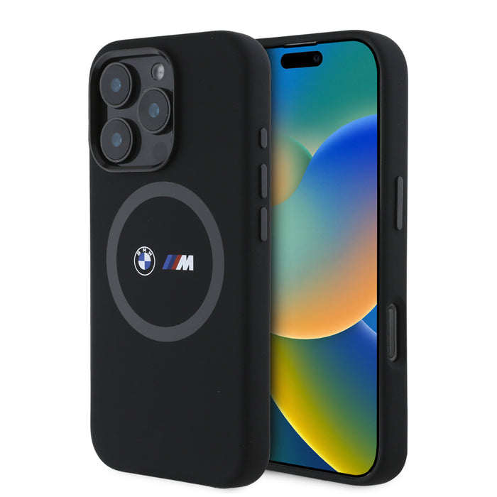 iPhone 16 Pro Max เคสซิลิโคน Bmw M MagSafe Liquid Silicone สี Black