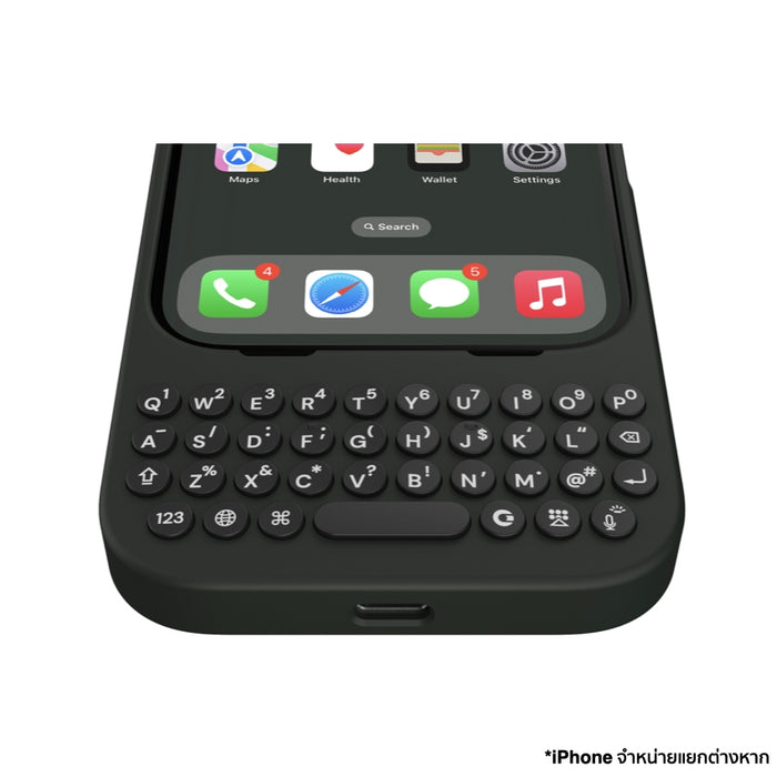 เคสพร้อมคีย์บอร์ด สำหรับ iPhone 16 Pro Max สี Onyx