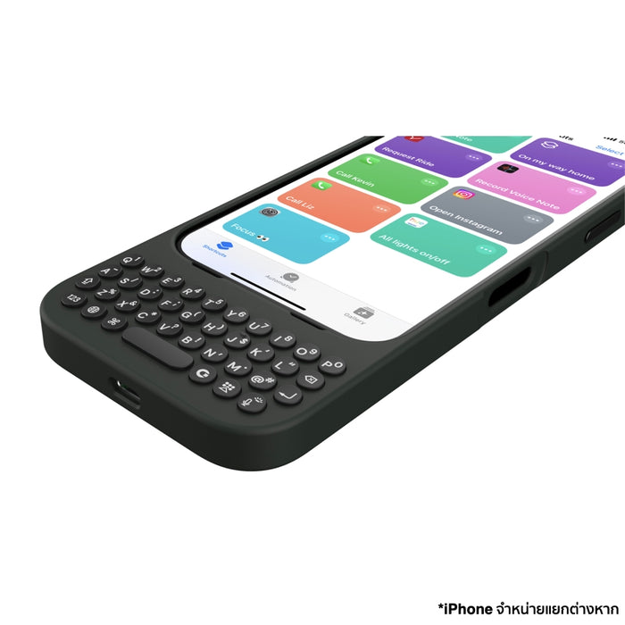 เคสพร้อมคีย์บอร์ด สำหรับ iPhone 16 Pro Max สี Onyx