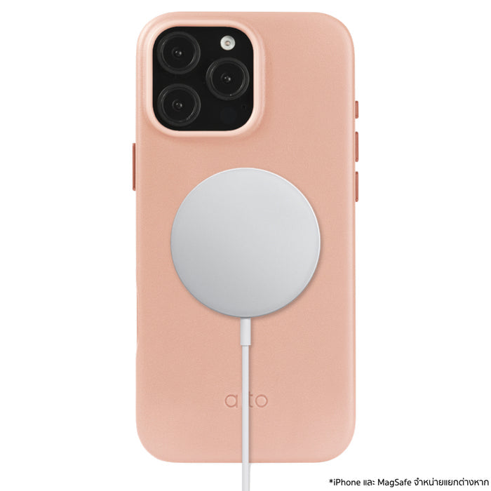 เคสกันกระแทก iPhone 16 Pro Max Alto Clop Leather Magnetic สี Pink