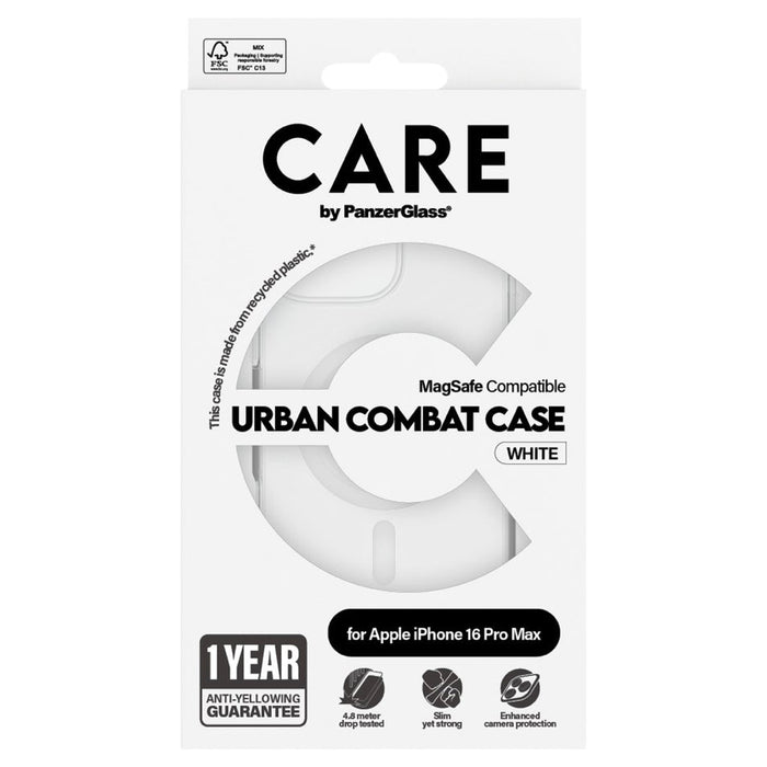 เคสไอโฟน Flagship รองรับ MagSafe สำหรับ iPhone 16 Pro Max สี White นํ้าหนักเบา จากแบรนด์ CARE by PanzerGlass