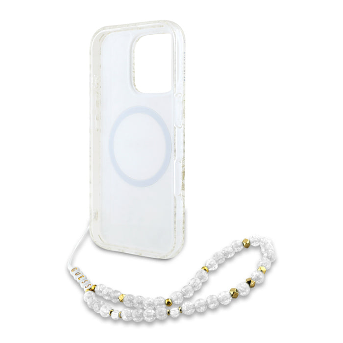 เคสไอโฟน Flower Allover สำหรับ iPhone 16 Pro Max สี White รองรับ MagSafe จากแบรนด์ GUESS