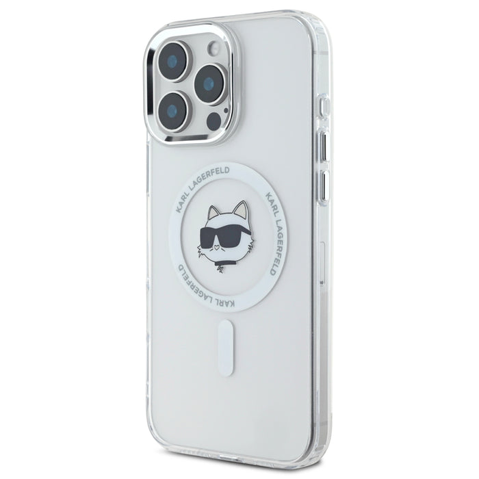 เคสกันกระแทก iPhone 16 Pro Max Karl Choupette Head รองรับ MagSafe สี White