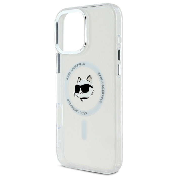 เคสกันกระแทก iPhone 16 Pro Max Karl Choupette Head รองรับ MagSafe สี White