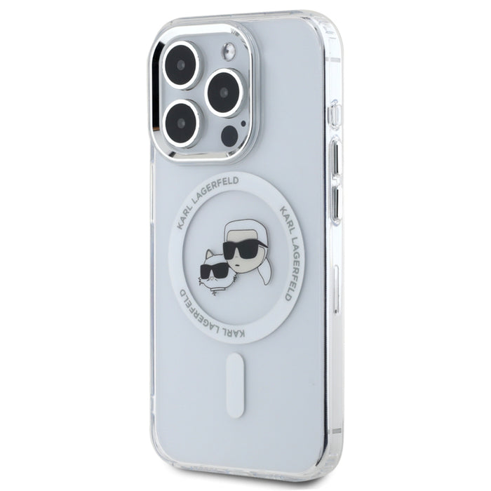 เคสกันกระแทก iPhone 16 Pro Max Karl Karl-Choupette Head รองรับ MagSafe สี White