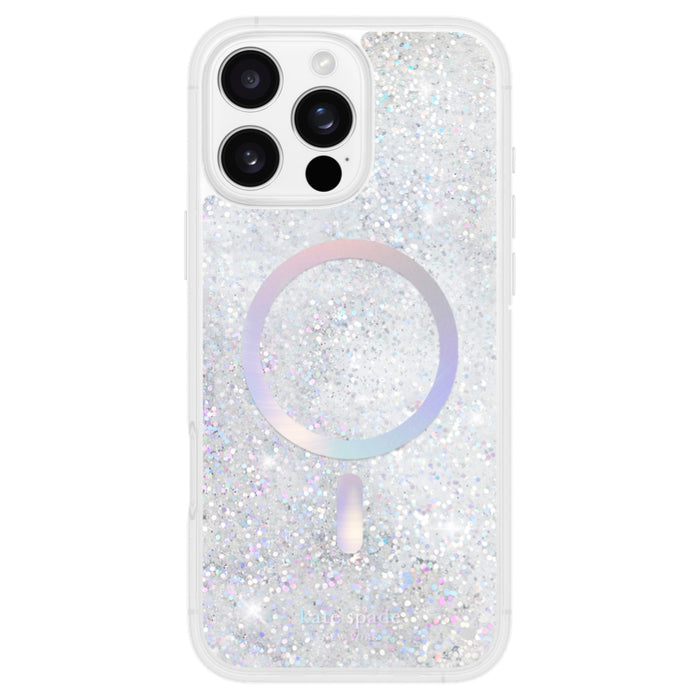 เคสกันกระแทก iPhone 16 Pro Max Kate Spade Liquid Glitter MagSafe สี Opal Iridescent