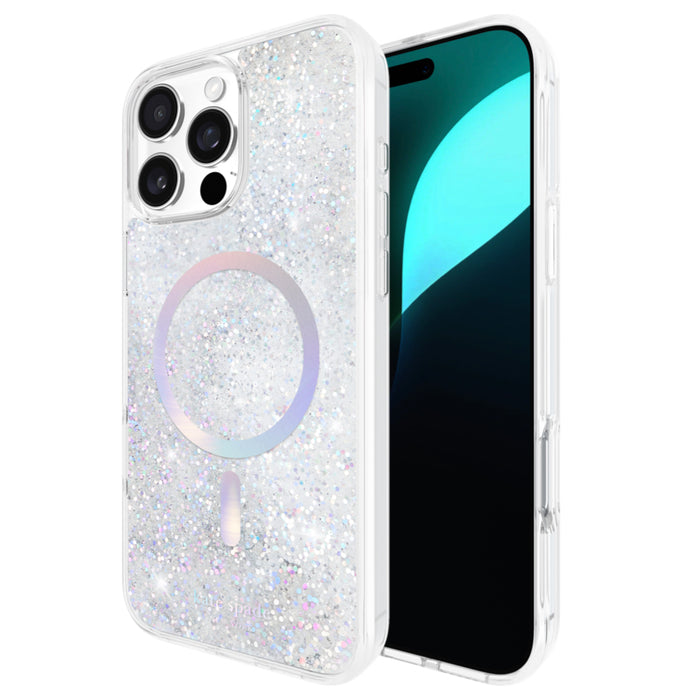 เคสกันกระแทก iPhone 16 Pro Max Kate Spade Liquid Glitter MagSafe สี Opal Iridescent