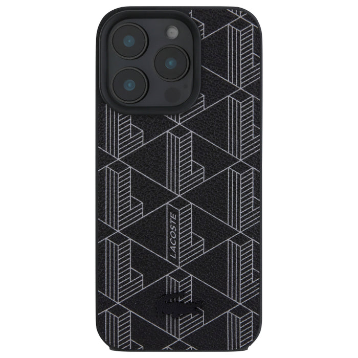 เคสกันกระแทก iPhone 16 Pro Max Lacoste MagSafe Hard Case PVC Monogram สี Black