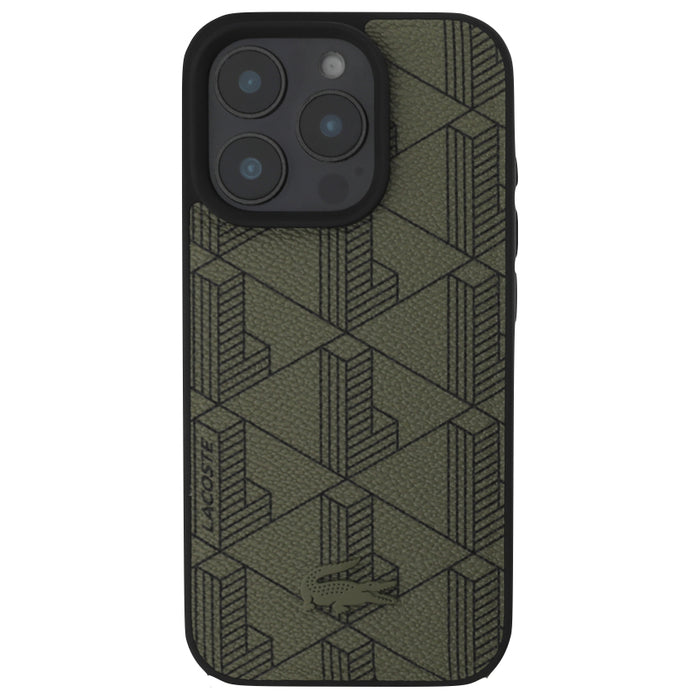เคสกันกระแทก iPhone 16 Pro Max Lacoste MagSafe Hard Case PVC Monogram สี Khaki