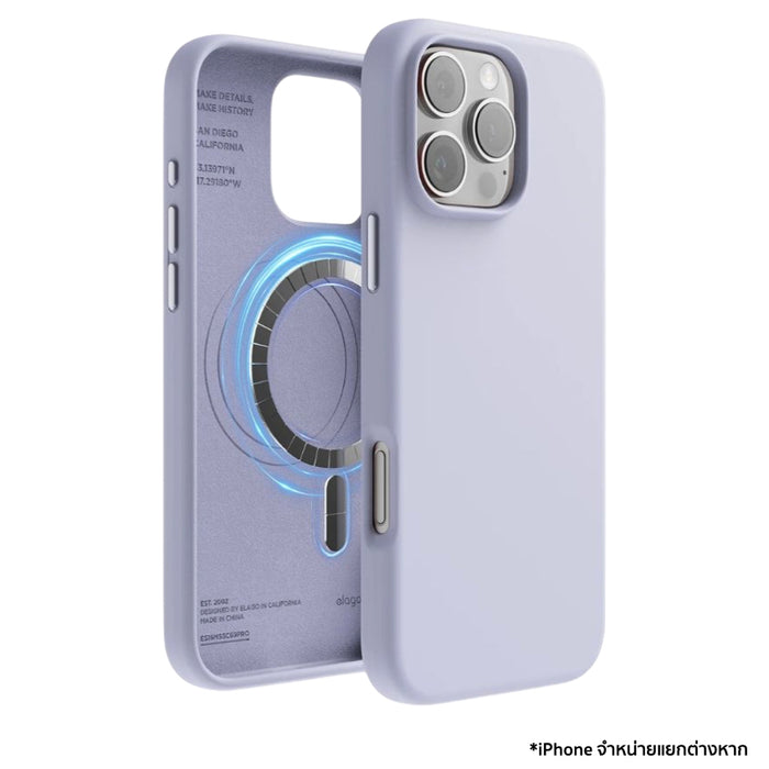 เคสกันกระแทก iPhone 16 Pro Max Magnetic Silicone รองรับ MagSafe สี Purple