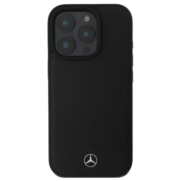 เคสกันกระแทก iPhone 16 Pro Max Mercedes Benz Textured and Plain Leather MagSafe สี Black