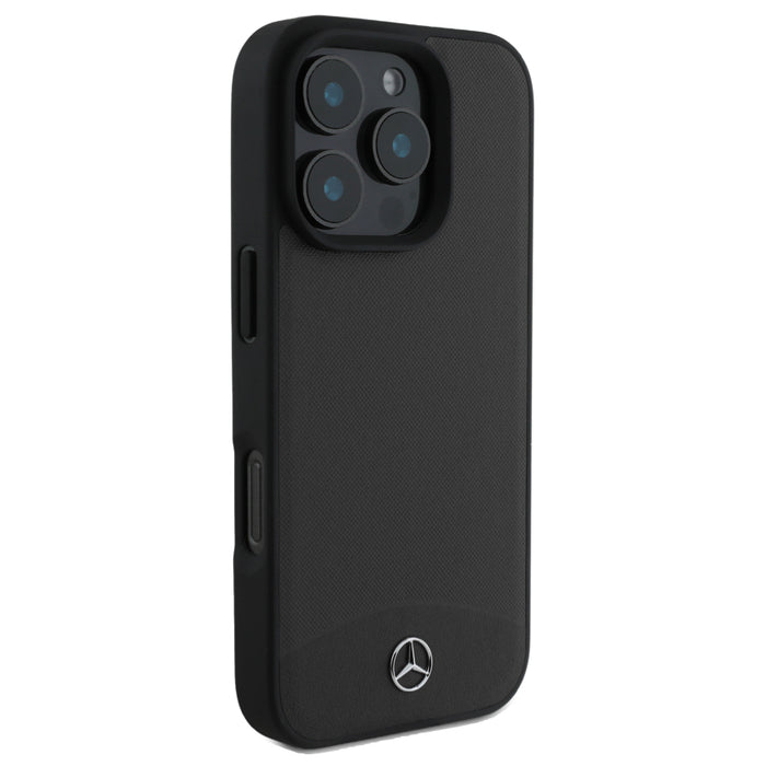 เคสกันกระแทก iPhone 16 Pro Max Mercedes Benz Textured and Plain Leather MagSafe สี Black
