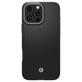 เคสกันกระแทก iPhone 16 Pro Max Spigen Enzo Aramid สี Black Silver