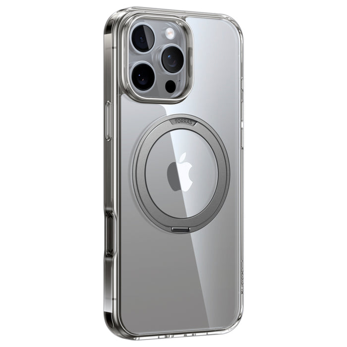 เคสกันกระแทก iPhone 16 Pro Max Torras Ostand Pro สี Clear Grey
