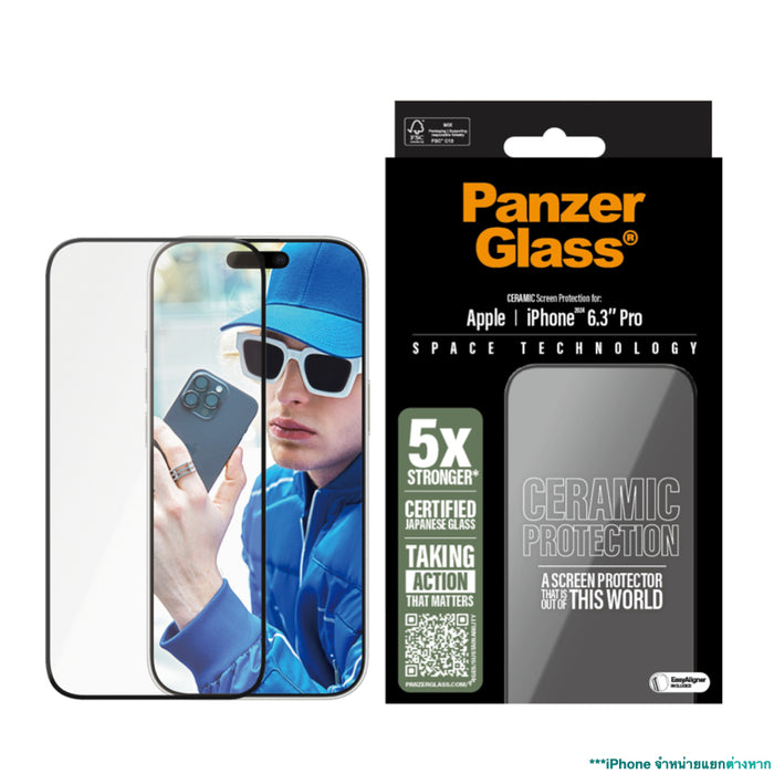 ฟิล์มกระจก iPhone 16 Pro Panzerglass Ultra Wide Fit Ceramic