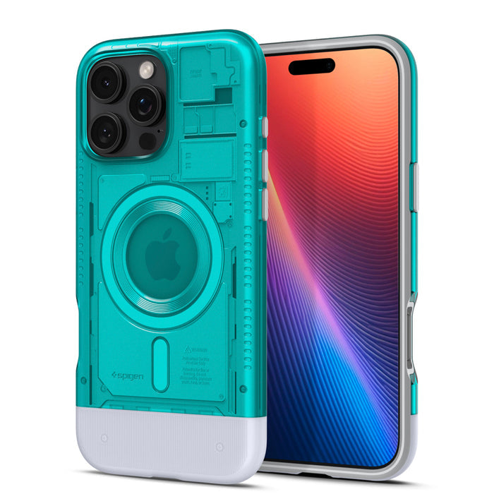 เคส Classic C1 Magfit สำหรับ iPhone 16 Pro สี Bondi Blue รองรับ MagSafe จากแบรนด์ SPIGEN